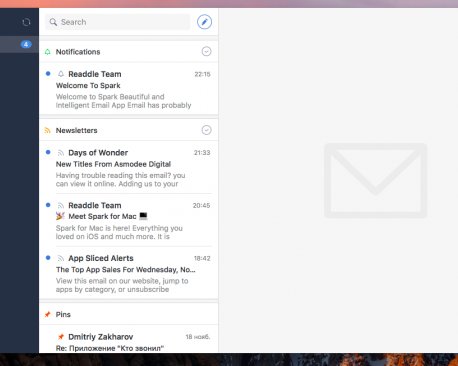 Spark для Mac — бесплатный почтовый клиент, которым приятно пользоваться