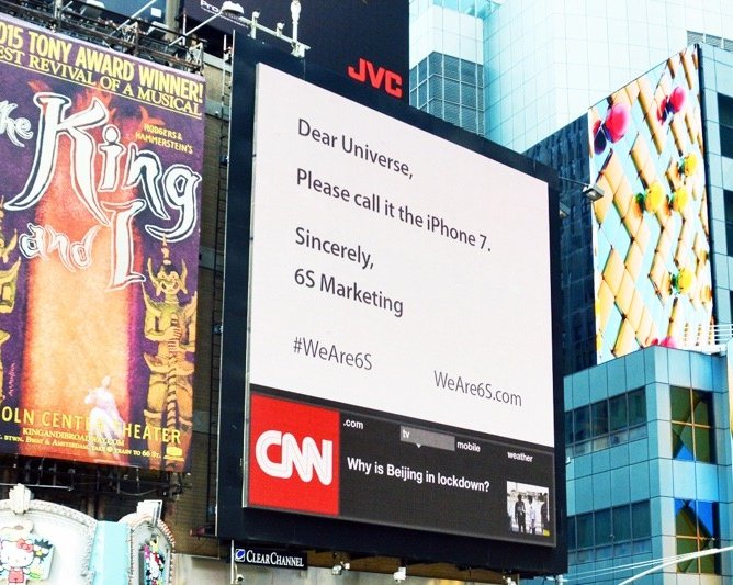 Агентство 6S Marketing попросило Apple назвать новую модель смартфона iPhone 7