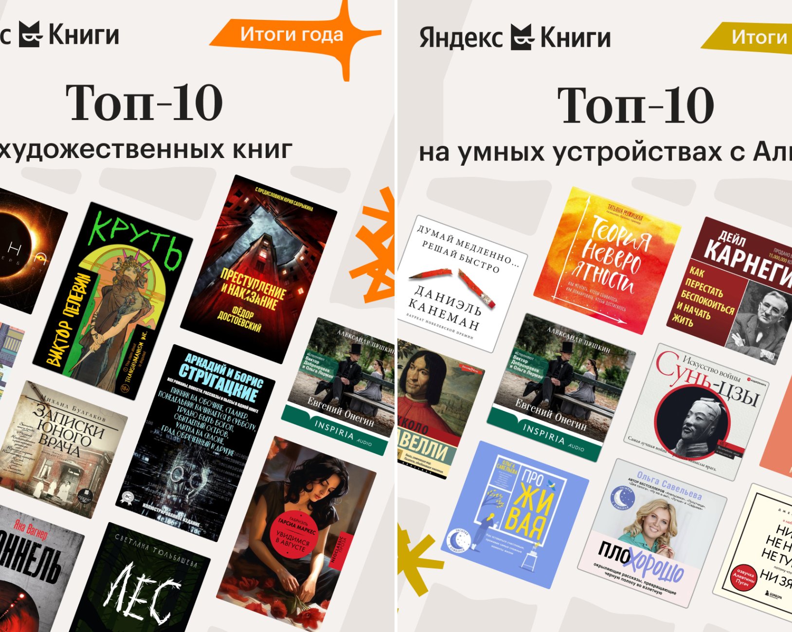 Сервис «Яндекс Книги» назвал самые популярные книги 2024 года